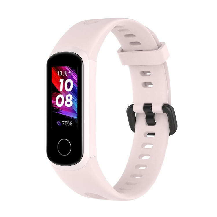 For Huawei Honor Band 5i / Band 4 Metal Buckle Silicone Watch Band, Size: Free Size(Cherry Blosso...
