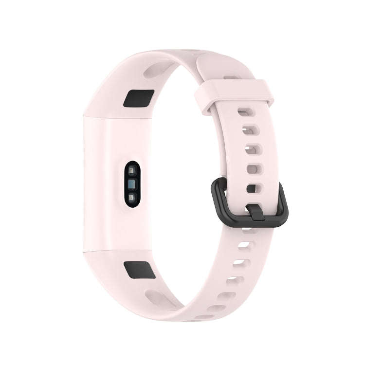 For Huawei Honor Band 5i / Band 4 Metal Buckle Silicone Watch Band, Size: Free Size(Cherry Blosso...