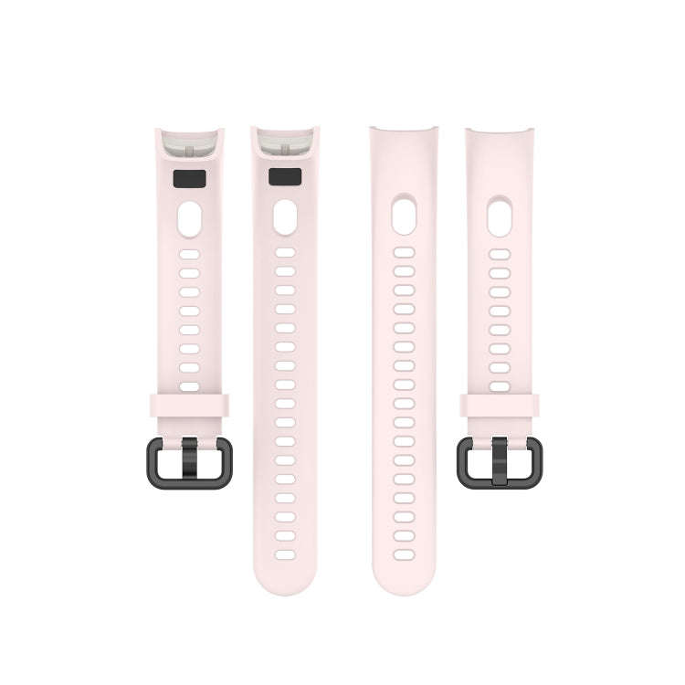For Huawei Honor Band 5i / Band 4 Metal Buckle Silicone Watch Band, Size: Free Size(Cherry Blosso...