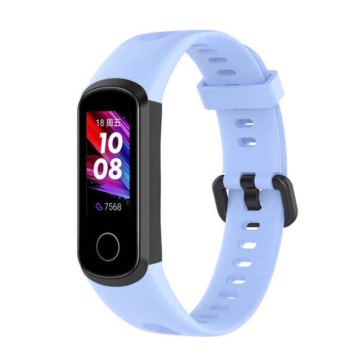 For Huawei Honor Band 5i / Band 4 Metal Buckle Silicone Watch Band, Size: Free Size(Chrysanthemum...
