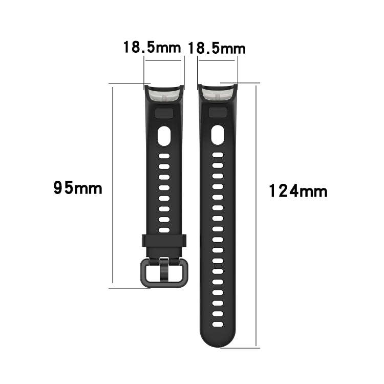 For Huawei Honor Band 5i / Band 4 Metal Buckle Silicone Watch Band, Size: Free Size(Chrysanthemum...