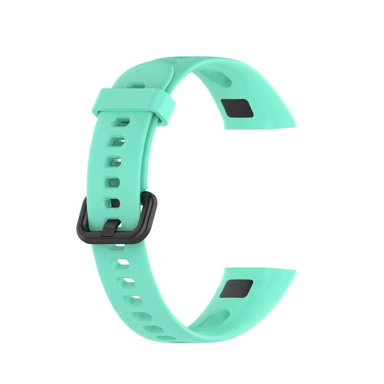 For Huawei Honor Band 5i / Band 4 Metal Buckle Silicone Watch Band, Size: Free Size(Lake Blue)