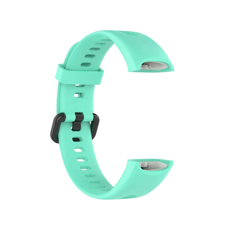 For Huawei Honor Band 5i / Band 4 Metal Buckle Silicone Watch Band, Size: Free Size(Lake Blue)
