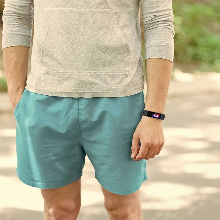 For Huawei Honor Band 5i / Band 4 Metal Buckle Silicone Watch Band, Size: Free Size(Lake Blue)