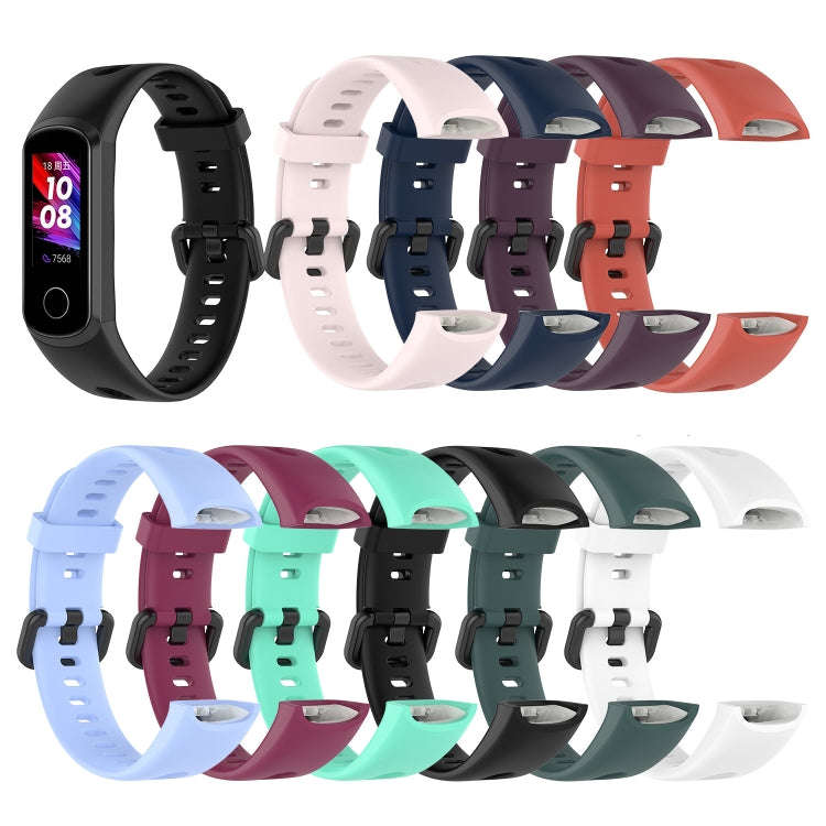 For Huawei Honor Band 5i / Band 4 Metal Buckle Silicone Watch Band, Size: Free Size(Chrysanthemum...