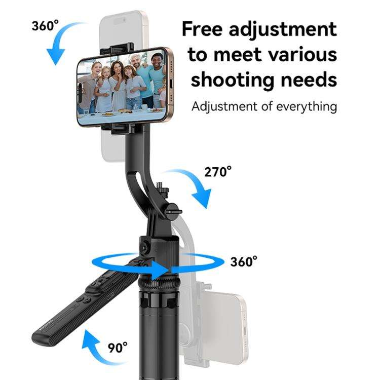 Yesido SF23 Face Tracking Tripod Bluetooth Selfie Stick(Black)