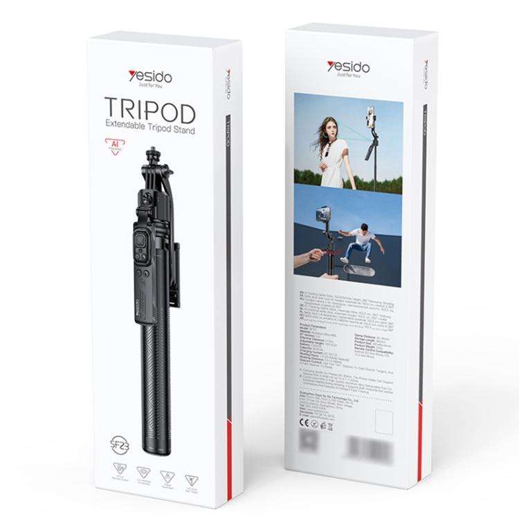 Yesido SF23 Face Tracking Tripod Bluetooth Selfie Stick(Black)