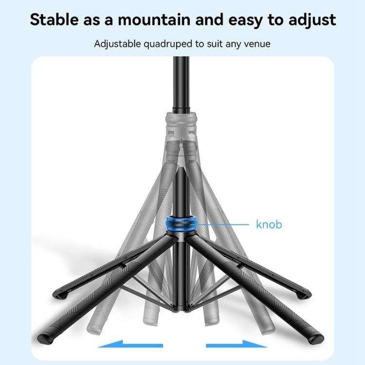 Yesido SF23 Face Tracking Tripod Bluetooth Selfie Stick(Black)