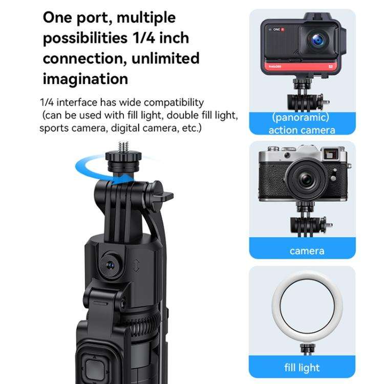 Yesido SF23 Face Tracking Tripod Bluetooth Selfie Stick(Black)