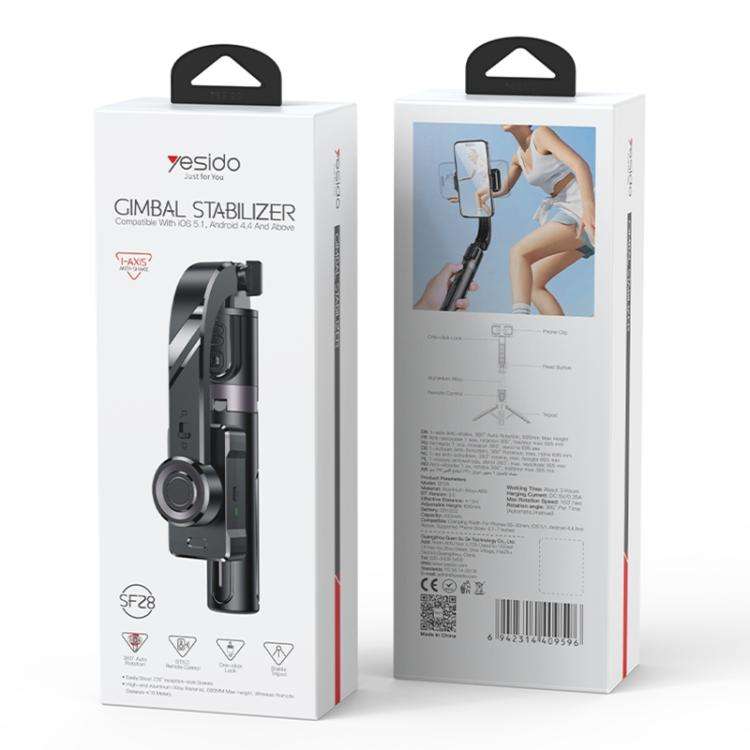 Yesido SF28 Smart Anti-shake Gimbal Stabilizer(Black)