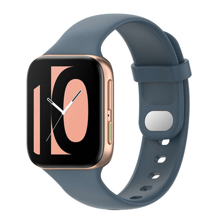 For OPPO Watch 41mm Silicone Watch Band(Rock Cyan)