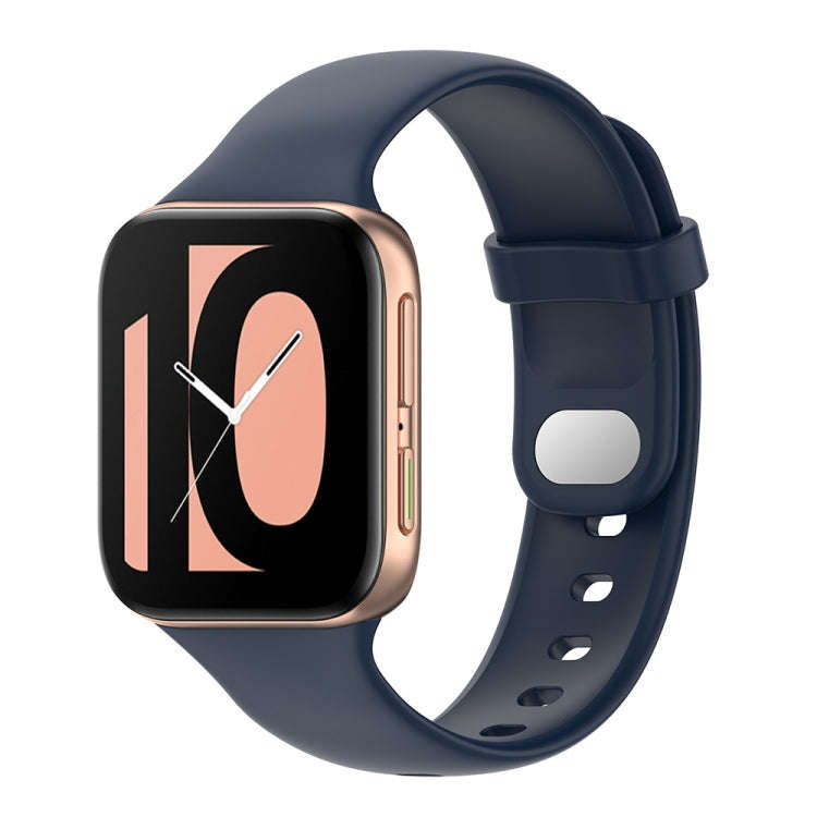 For OPPO Watch 41mm Silicone Watch Band(Midnight Blue)