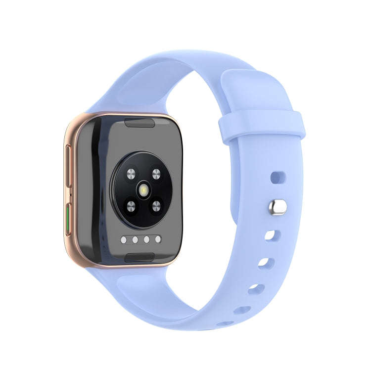 For OPPO Watch 41mm Silicone Watch Band(Chrysanthemum Blue)