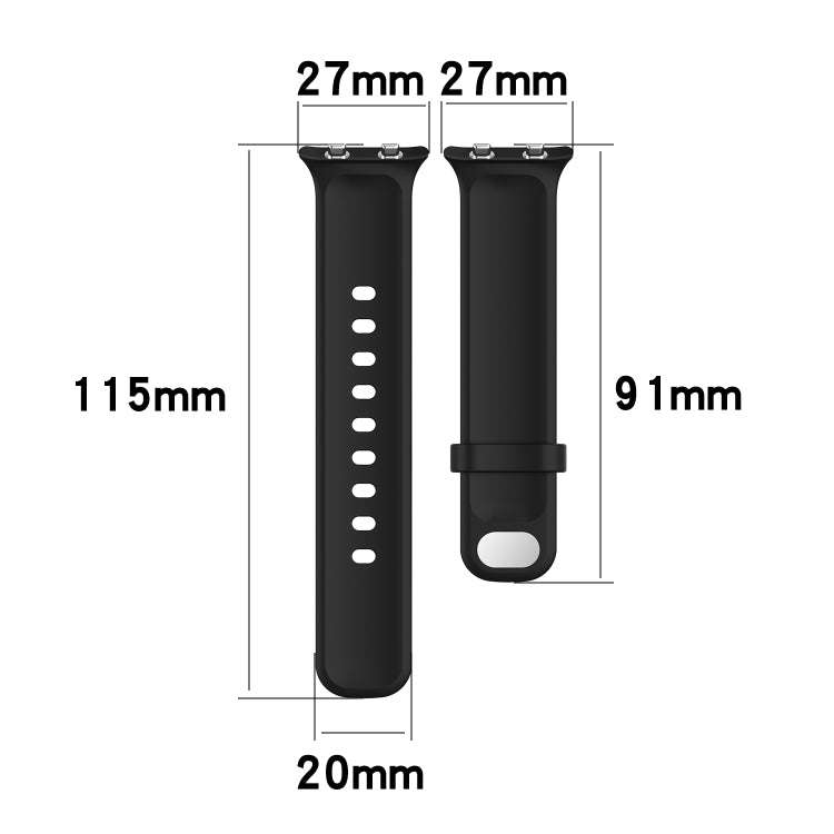For OPPO Watch 41mm Silicone Watch Band(Chrysanthemum Blue)