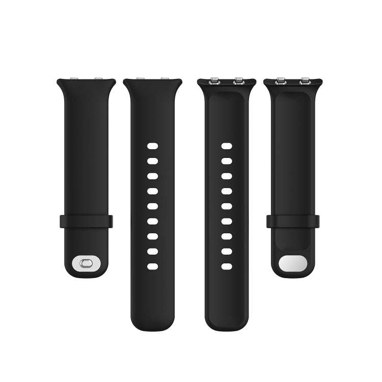 For OPPO Watch 46mm Silicone Watch Band(Black)