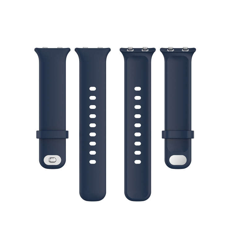 For OPPO Watch 46mm Silicone Watch Band(Midnight Blue)