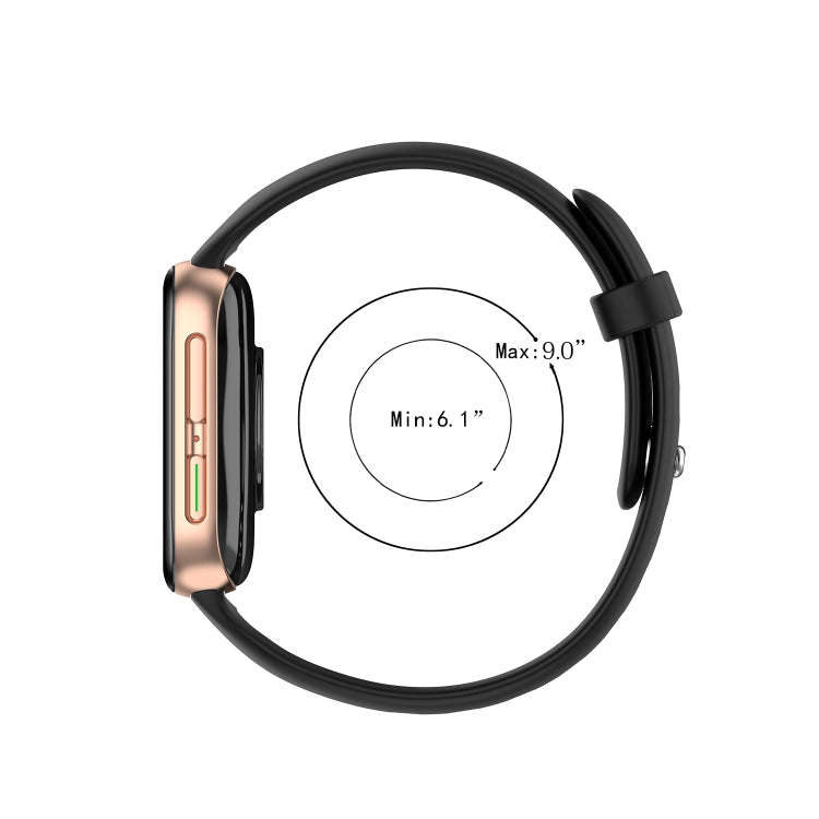 For OPPO Watch 46mm Silicone Watch Band(Midnight Blue)