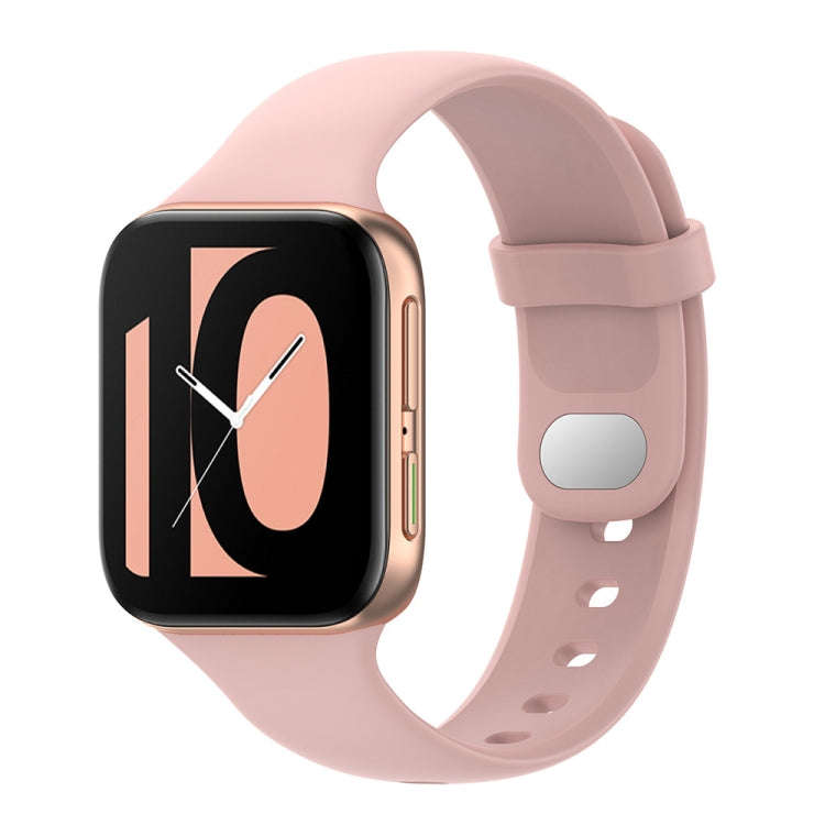 For OPPO Watch 46mm Silicone Watch Band(Pink Sand)