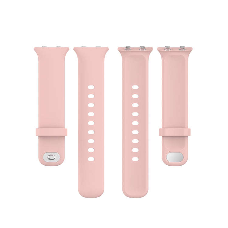 For OPPO Watch 46mm Silicone Watch Band(Pink Sand)