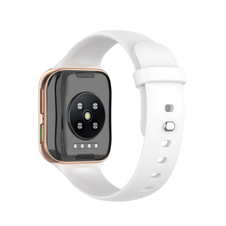 For OPPO Watch 46mm Silicone Watch Band(White)