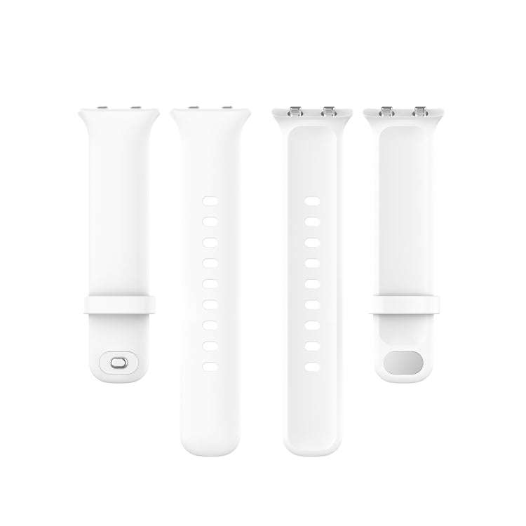 For OPPO Watch 46mm Silicone Watch Band(White)
