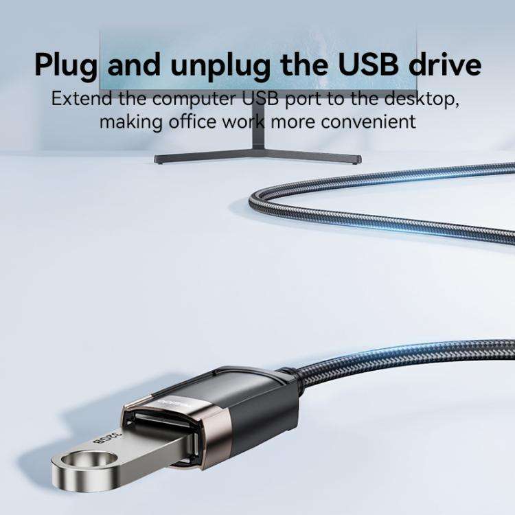Yesido GS26 480Mbps High Speed USB2.0 Extension Cable, Length: 1.5m(Black)