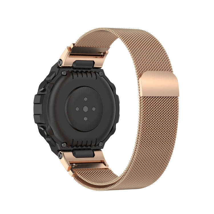 For Huami Amazfit Ares A1908 Milan Watch Band with Screwdriver(Rose Gold)