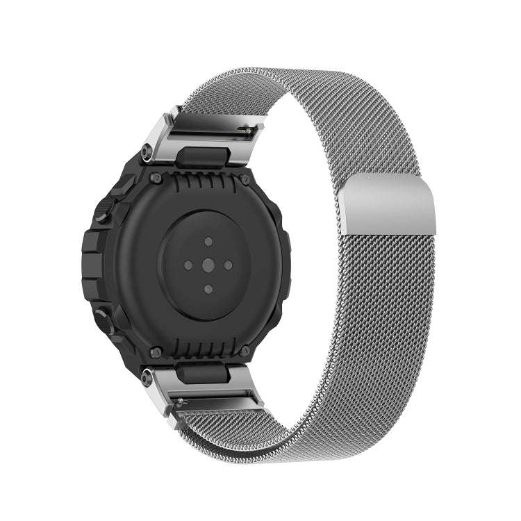 For Huami Amazfit T-Rex A1918 Milan Watch Band with Screwdriver(Silver)