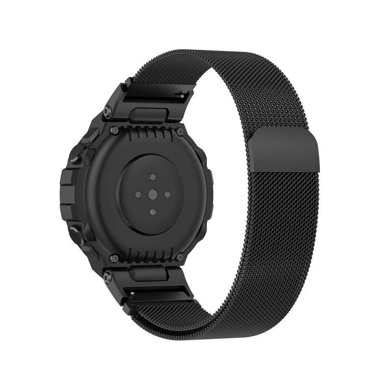 For Huami Amazfit T-Rex A1918 Milan Watch Band with Screwdriver(Black)