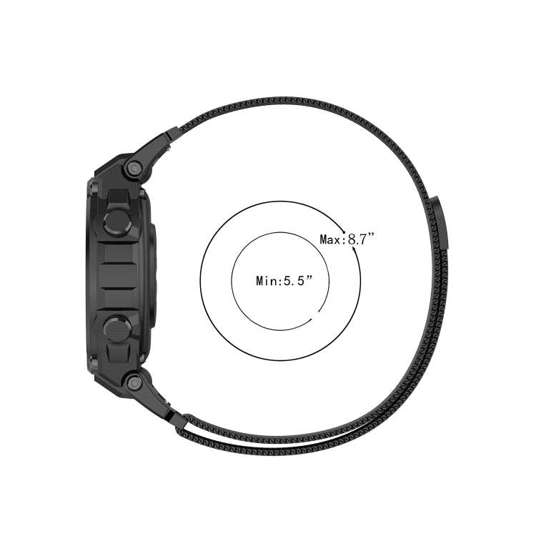 For Huami Amazfit T-Rex A1918 Milan Watch Band with Screwdriver(Dark Gray)