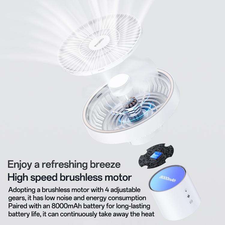 Yesido YF13 10W Type-C Multifunctional LED Fan with Tripod(White)