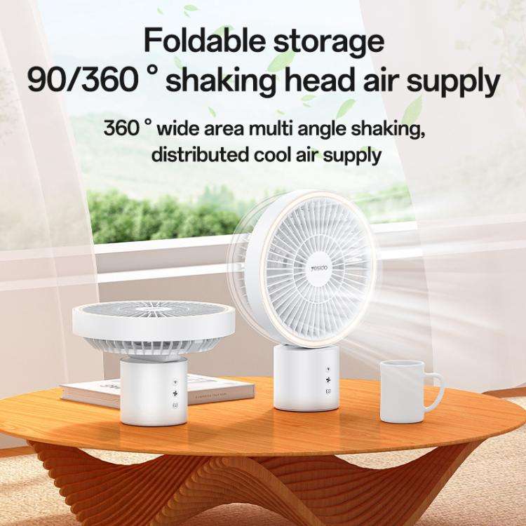 Yesido YF13 10W Type-C Multifunctional LED Fan with Tripod(White)