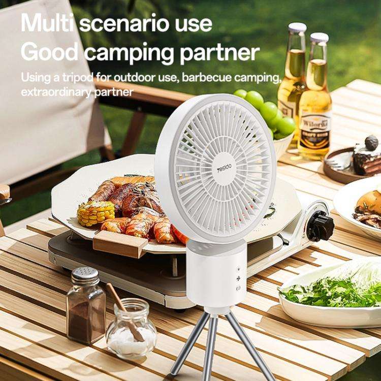 Yesido YF13 10W Type-C Multifunctional LED Fan with Tripod(White)