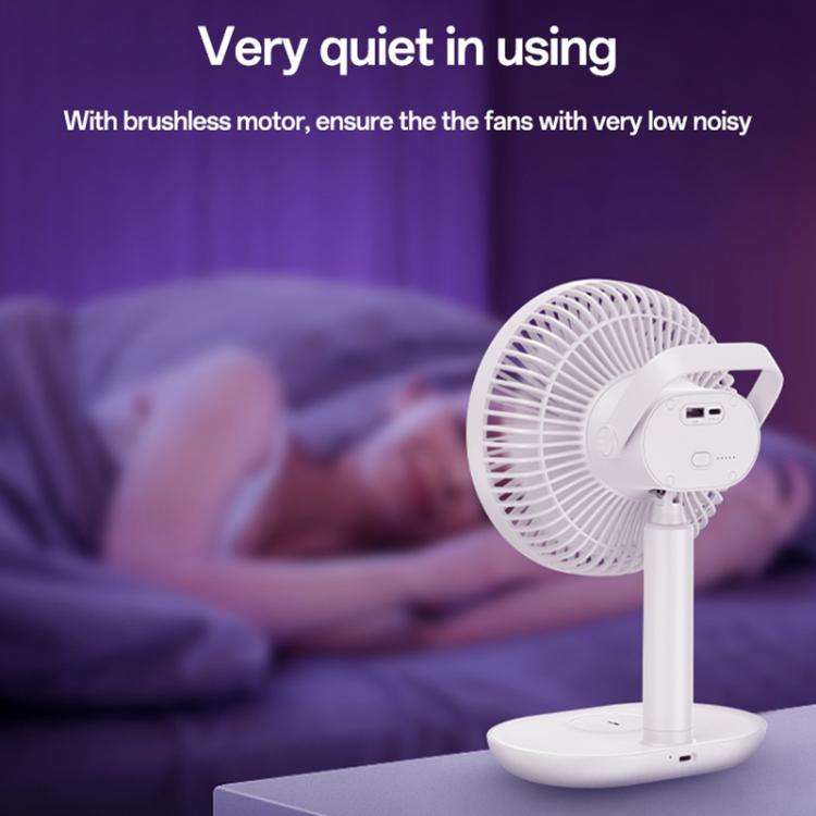 Yesido YF16 Desktop Brushless Fan with Wireless Charger(White)