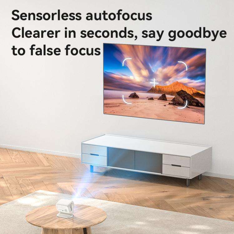 Yesido TV13 1280x720P 190ANSI Android 9.0 Series Smart Projector, Plug:EU Plug(Beige)