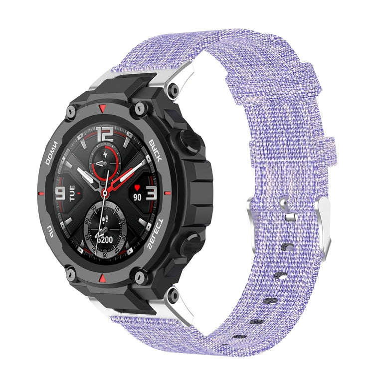 For Huami Amazfit Ares A1908 Nylon Canvas Replacement Strap with Screwdriver(Purple)