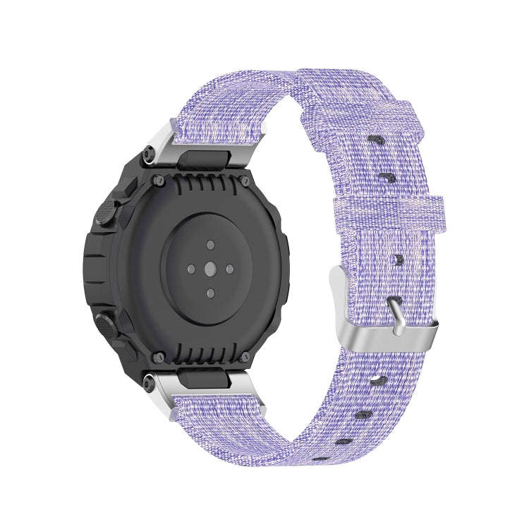 For Huami Amazfit Ares A1908 Nylon Canvas Replacement Strap with Screwdriver(Purple)