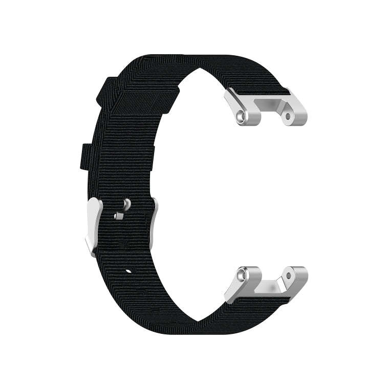 For Huami Amazfit Ares A1908 Nylon Canvas Replacement Strap with Screwdriver(Black)
