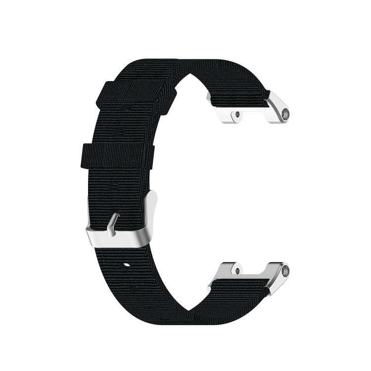 For Huami Amazfit Ares A1908 Nylon Canvas Replacement Strap with Screwdriver(Black)