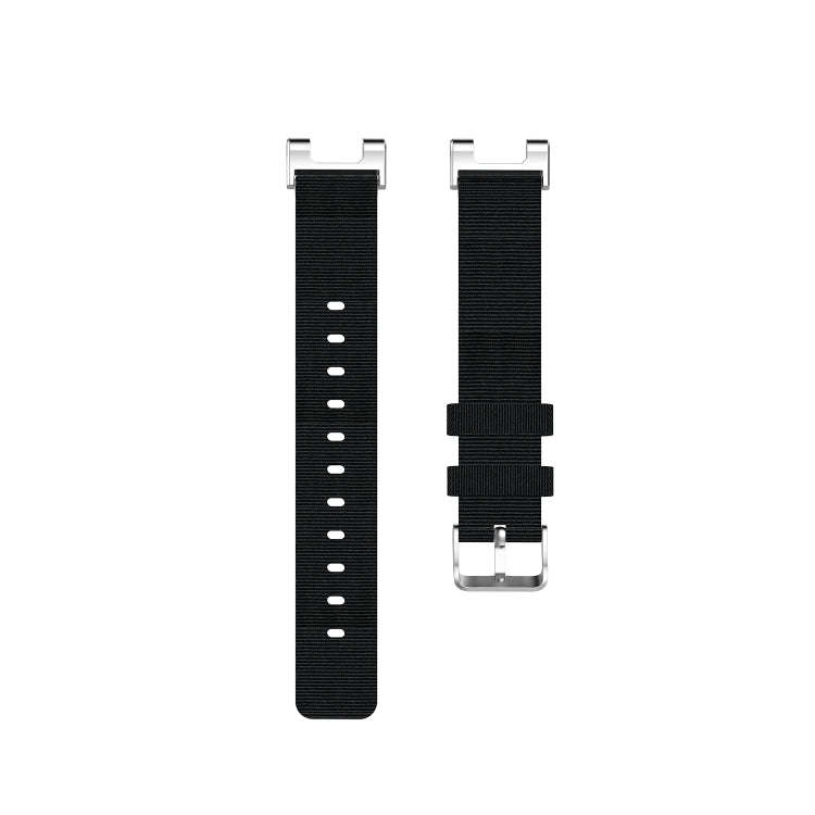 For Huami Amazfit Ares A1908 Nylon Canvas Replacement Strap with Screwdriver(Black)