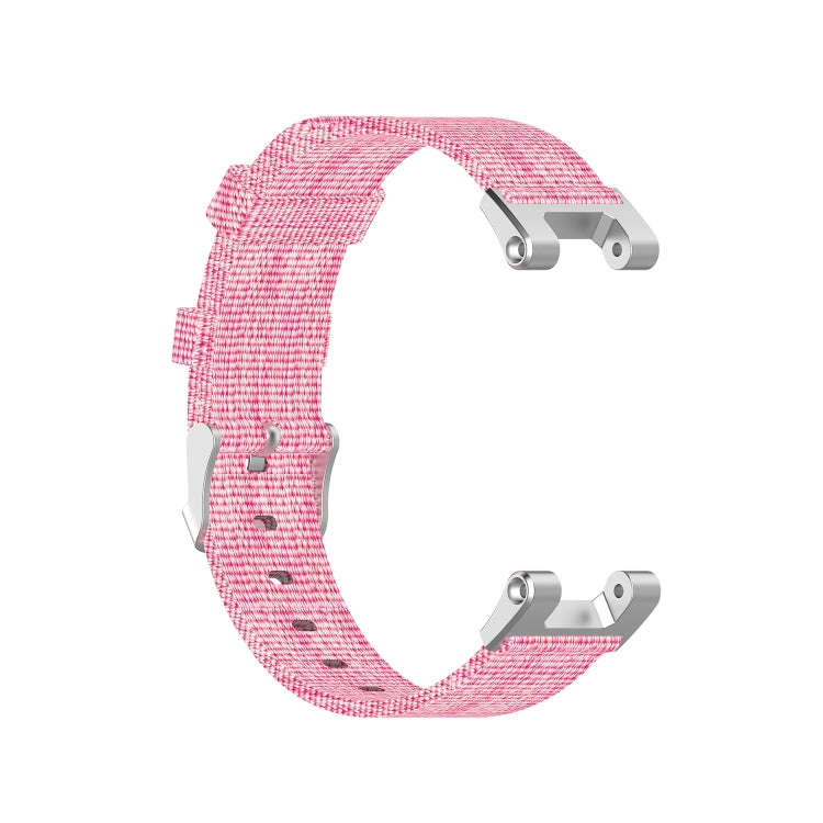 For Huami Amazfit T-Rex  A1918 Nylon Canvas Replacement Strap with Screwdriver(Pink)