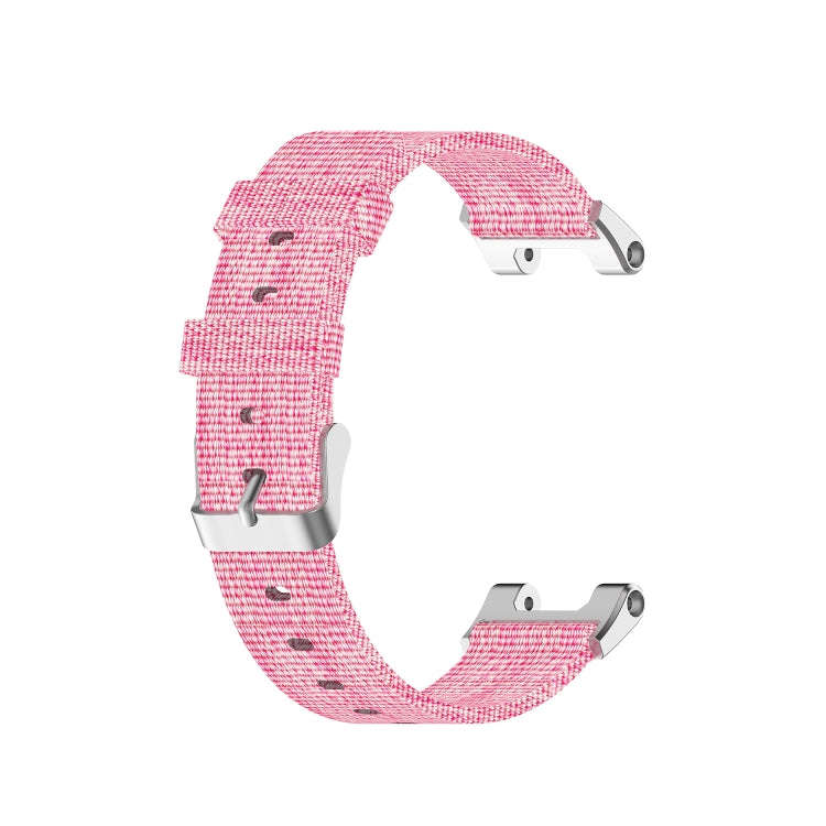 For Huami Amazfit T-Rex  A1918 Nylon Canvas Replacement Strap with Screwdriver(Pink)