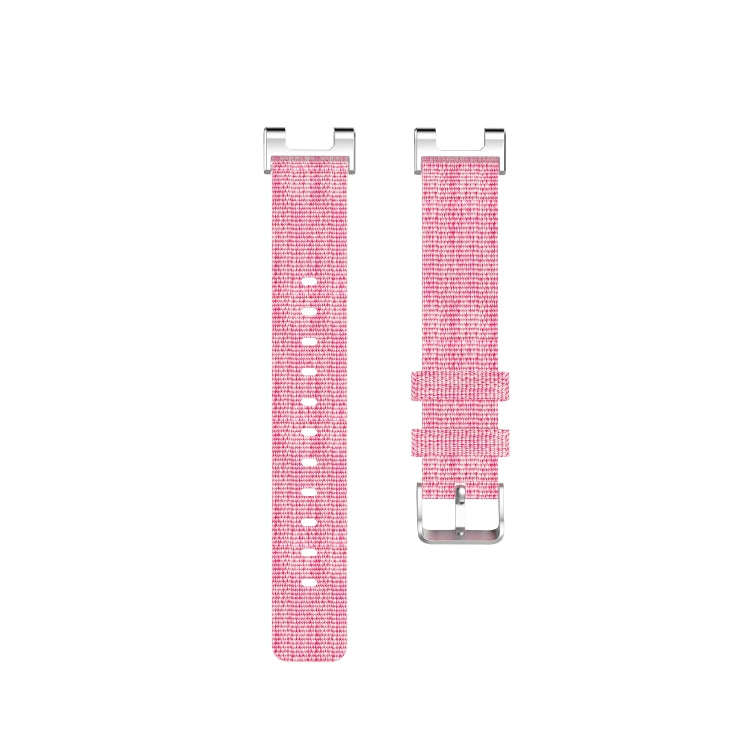 For Huami Amazfit T-Rex  A1918 Nylon Canvas Replacement Strap with Screwdriver(Pink)