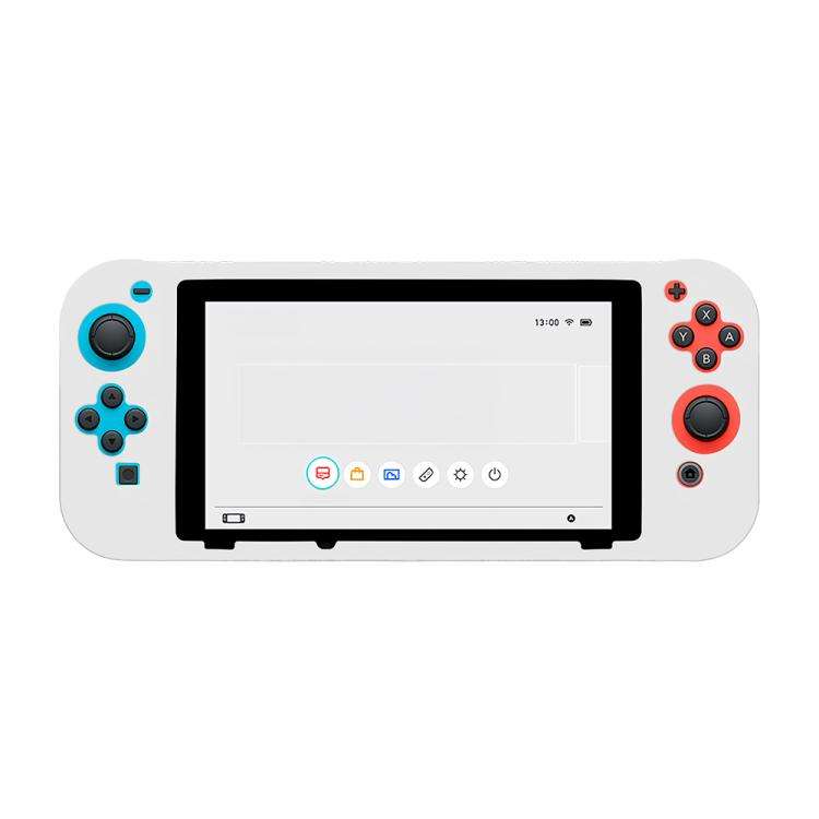 For Nintendo Switch Game Console Solid Color Silicone Full Protective Case(White)
