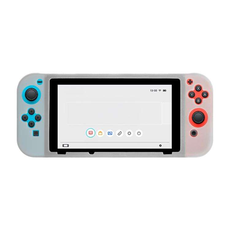 For Nintendo Switch Game Console Solid Color Silicone Full Protective Case(Transparent)