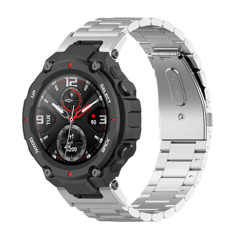 For Huami Amazfit Ares A1908 3-Beads Stainless Steel Watch Band with Screwdriver(Silver)
