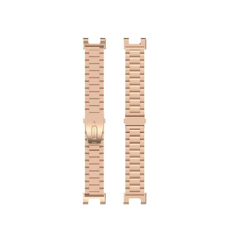 For Huami Amazfit Ares A1908 3-Beads Stainless Steel Watch Band with Screwdriver(Rose Gold)