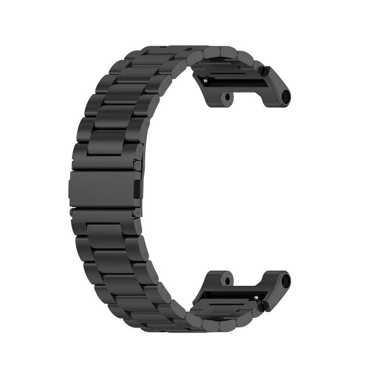 For Huami Amazfit Ares A1908 3-Beads Stainless Steel Watch Band with Screwdriver(Black)
