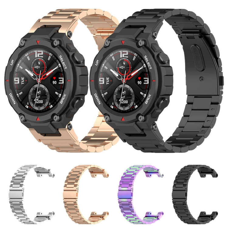 For Huami Amazfit Ares A1908 3-Beads Stainless Steel Watch Band with Screwdriver(Colorful)