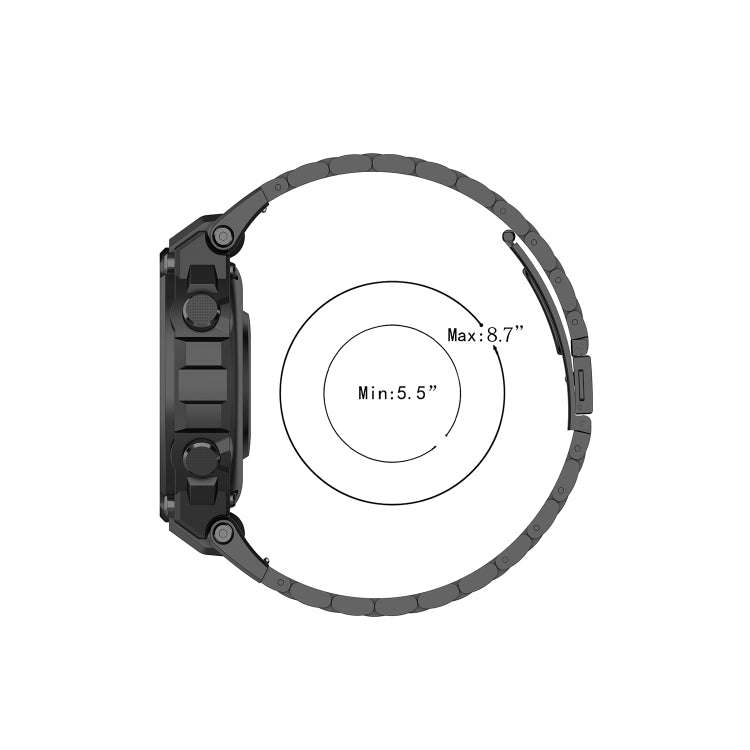 For Huami Amazfit T-Rex A1918 3-Beads Stainless Steel Watch Band with Screwdriver(Colorful)